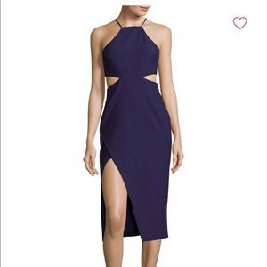 Cinq a sept solid halter cut out dress size 4